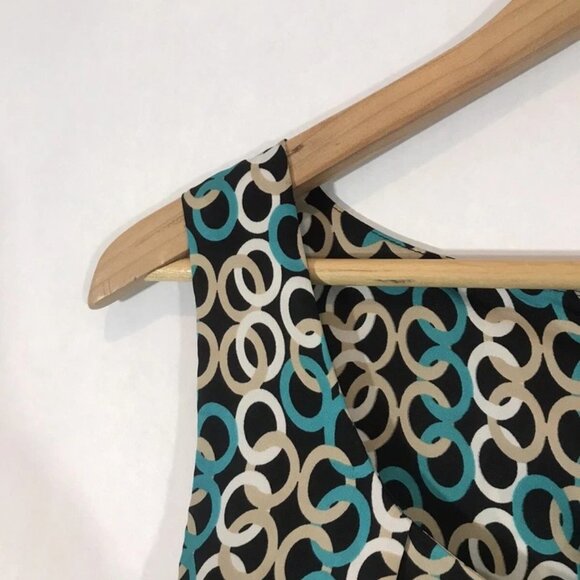 Dana Buchman Sleeveless Geometric Blouse - Size L - Picture 4 of 8